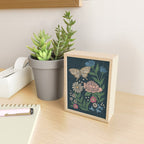 Heritage Wildflower Garden on Dark Blue Mini Art Print Gallery Image 2
