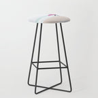 Surfing Beach Vibes - Pink Surf Board - Ocean Print - Sea Travel photography by Ingrid Beddoes Stool Gallery Image 1