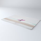 Surfing Beach Vibes - Pink Surf Board - Ocean Print - Sea Travel photography by Ingrid Beddoes Rug Gallery Image 3