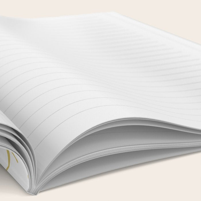 Midcentury Modern Atomic Starburst Pattern in Retro Gold and White Notebook Gallery Image 2