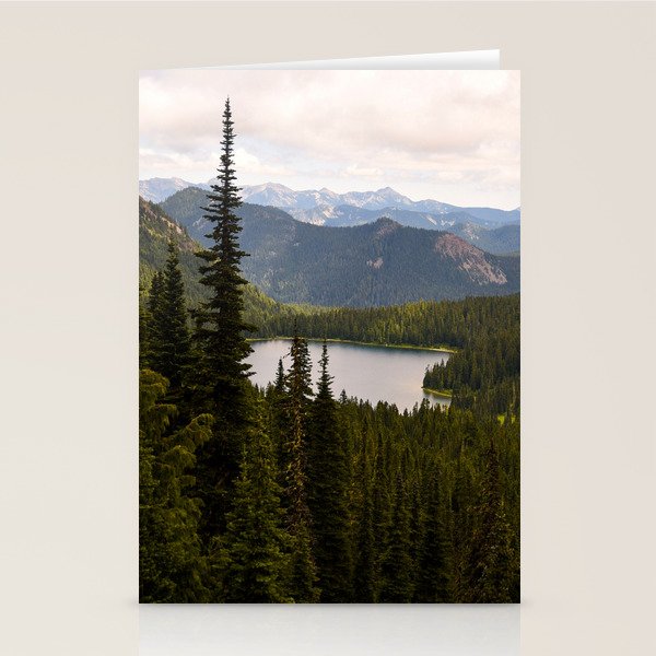 Mount Rainier Alpine Lake Stationery Card Gallery Image 2
