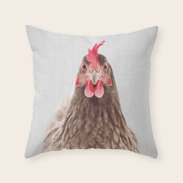 Chicken - Colorful Throw Pillow Gallery Image 6