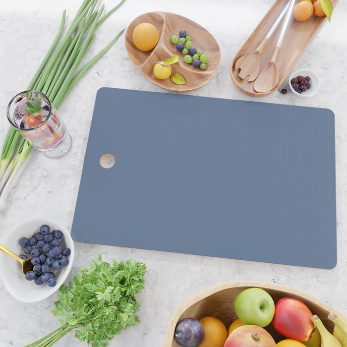 Vintage Blue Solid Color Cutting Board Gallery Image 2