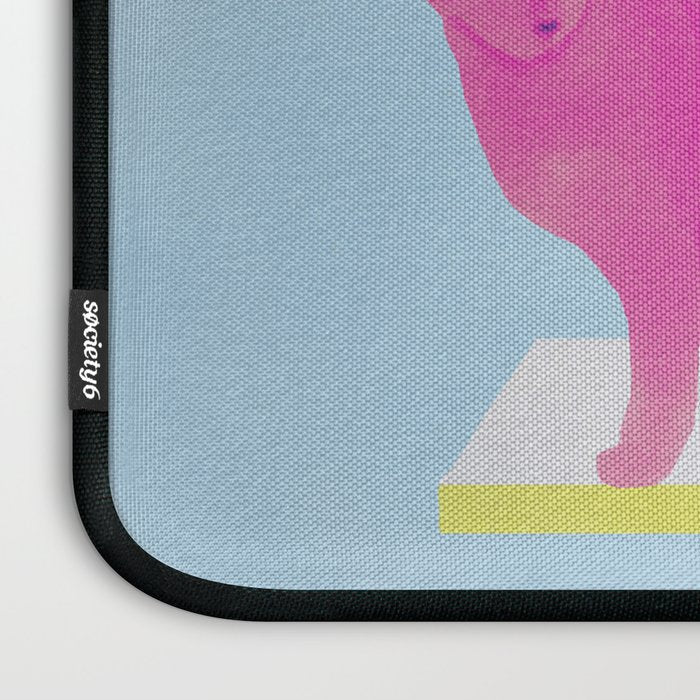 Cat on the Stairs - Pink Laptop Sleeve Gallery Image 3