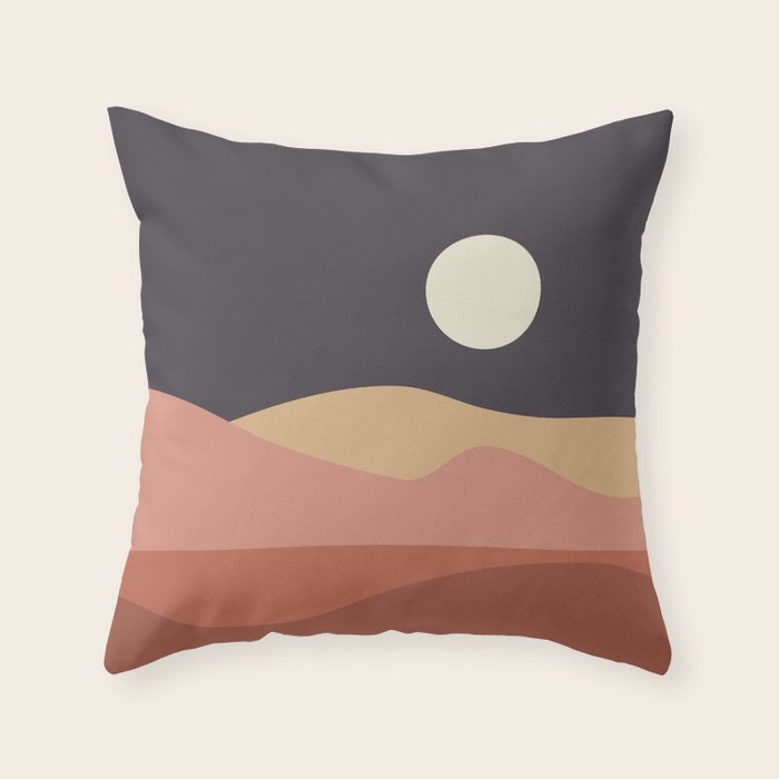 Geometric Landscape 23B Throw Pillow Gallery Image 6