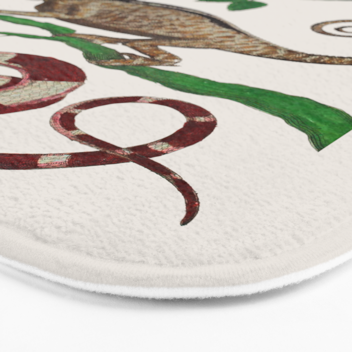Albertus Seba Iguana And Snakes Bath Mat Gallery Image 3