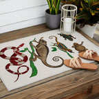 Albertus Seba Iguana And Snakes Outdoor Rug Gallery Image 2