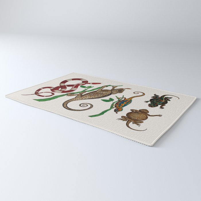 Albertus Seba Iguana And Snakes Rug Gallery Image 3
