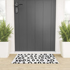 Hugs and Kisses in White and Black Welcome Mat Gallery Image 3