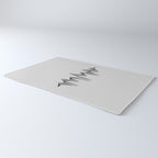 Abstract 80s Soundwave Art Music Audio black and white Musical design home wall bedroom decor Art Pr Rug Gallery Image 3