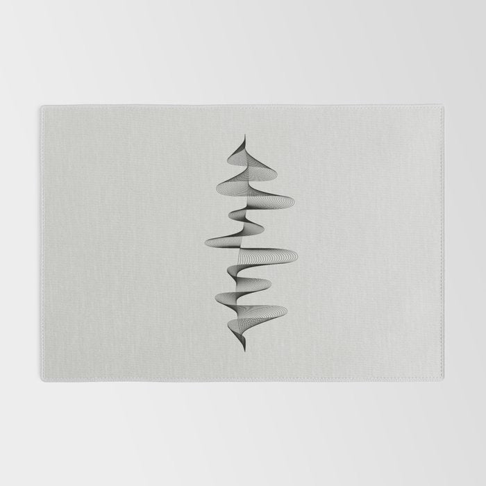 Abstract 80s Soundwave Art Music Audio black and white Musical design home wall bedroom decor Art Pr Rug Gallery Image 2