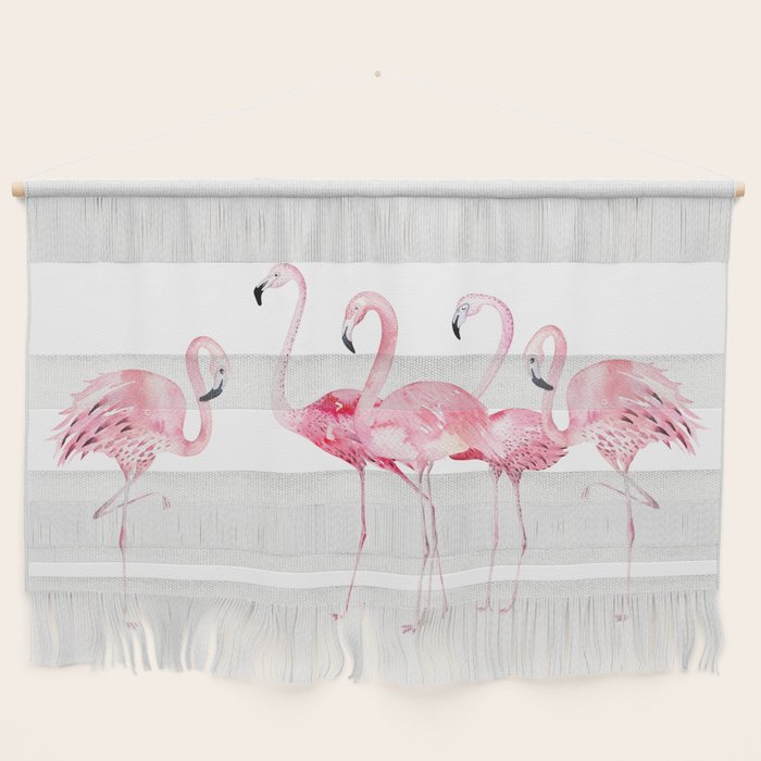 Flamingo Farm- Tropical Animal Bird World Wall Hanging Gallery Image 1