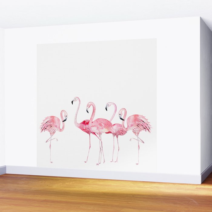 Flamingo Farm- Tropical Animal Bird World Wall Mural Gallery Image 2