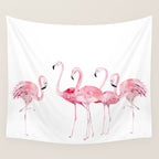 Flamingo Farm- Tropical Animal Bird World Wall Tapestry Gallery Image 4