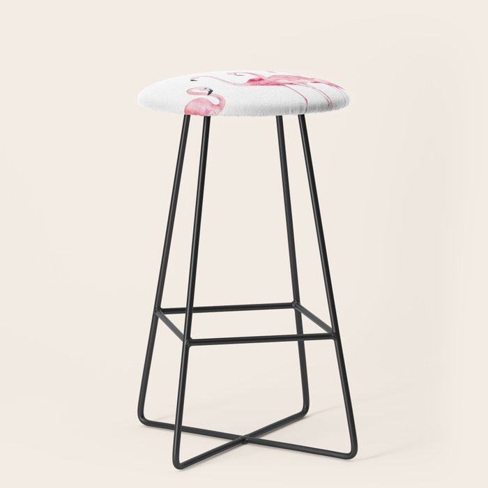 Flamingo Farm- Tropical Animal Bird World Stool Gallery Image 1