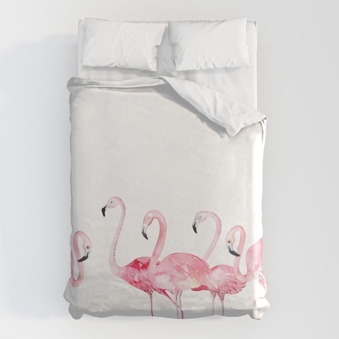 Flamingo Farm- Tropical Animal Bird World Duvet Cover Gallery Image 6