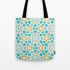 Persian Mosaic - Mint & White Tote Bag Gallery Image 1