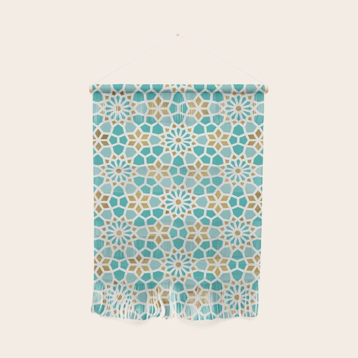 Persian Mosaic - Mint & White Wall Hanging Gallery Image 1