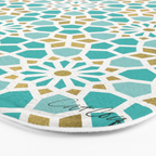Persian Mosaic - Mint & White Bath Mat Gallery Image 3