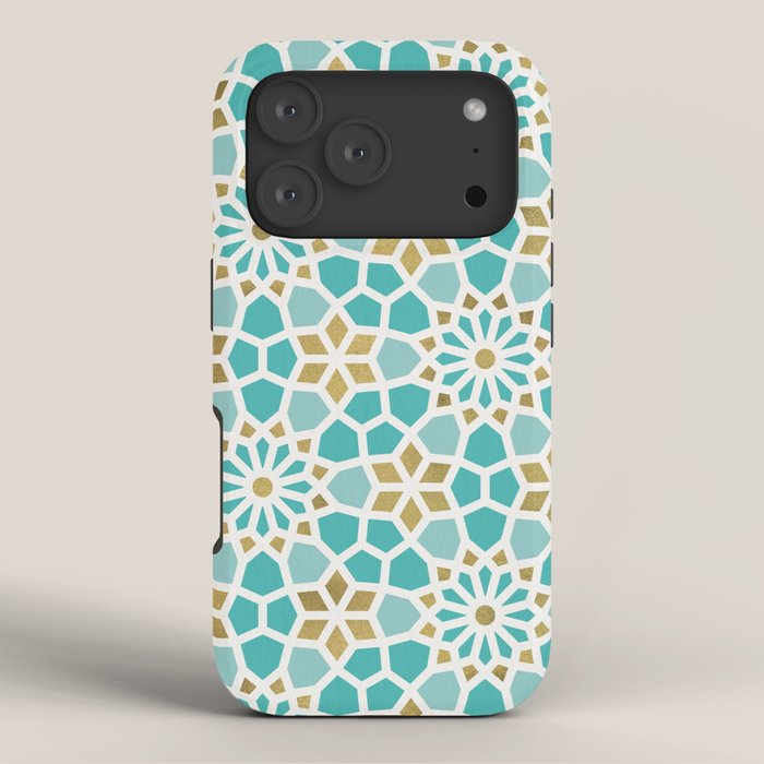 Persian Mosaic - Mint & White iPhone Case Gallery Image 3