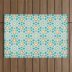 Persian Mosaic - Mint & White Outdoor Rug Gallery Image 1