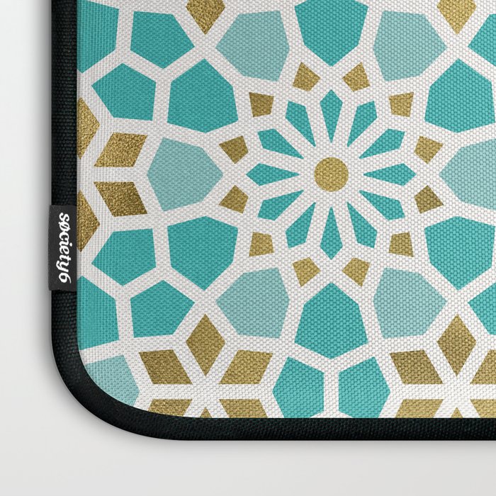 Persian Mosaic - Mint & White Laptop Sleeve Gallery Image 3
