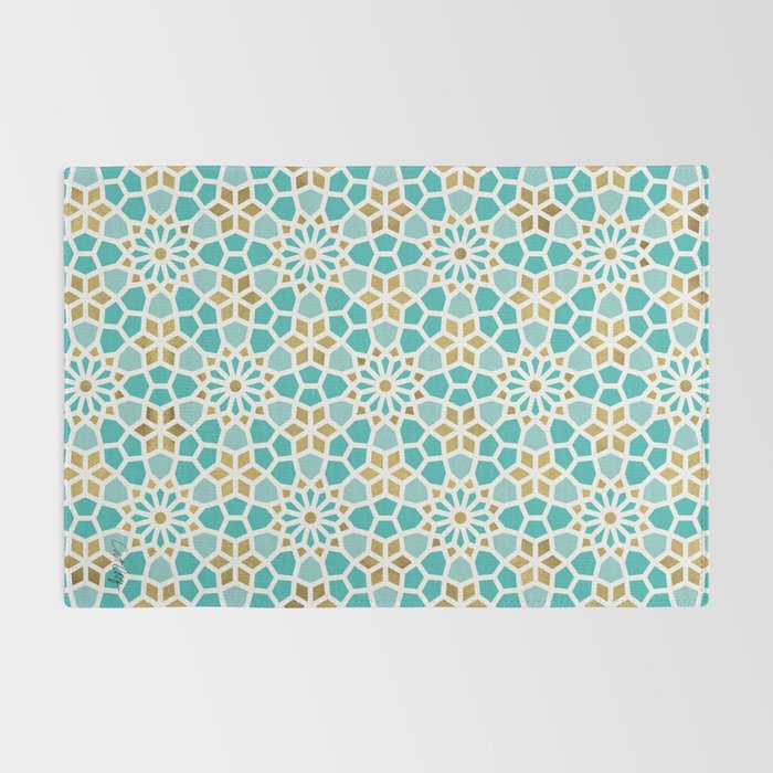 Persian Mosaic - Mint & White Rug Gallery Image 2