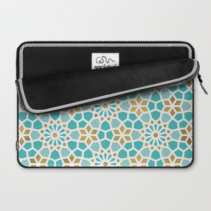 Persian Mosaic - Mint & White Laptop Sleeve Gallery Image 2