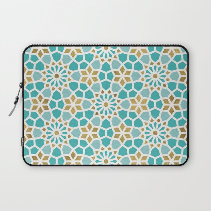 Persian Mosaic - Mint & White Laptop Sleeve Gallery Image 1