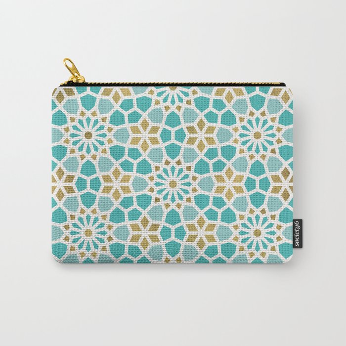 Persian Mosaic - Mint & White Carry All Pouch Gallery Image 1
