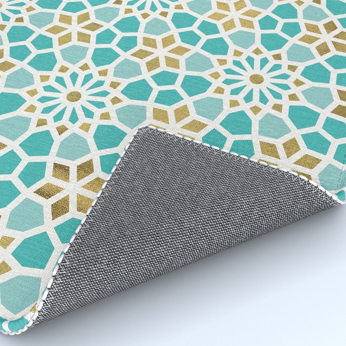 Persian Mosaic - Mint & White Rug Gallery Image 4
