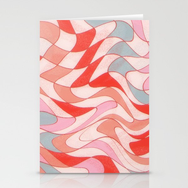 Liquid pinky abstract retro pattern  Stationery Card Gallery Image 2