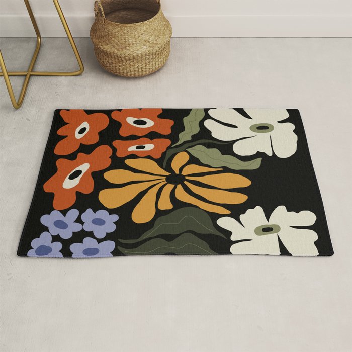 Summer floral night Rug Gallery Image 1