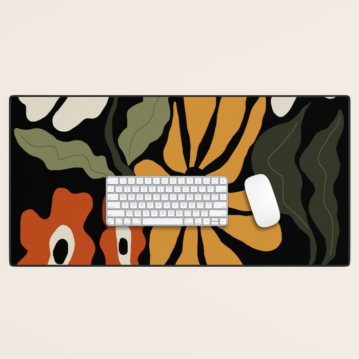 Summer floral night Desk Mat Gallery Image 1