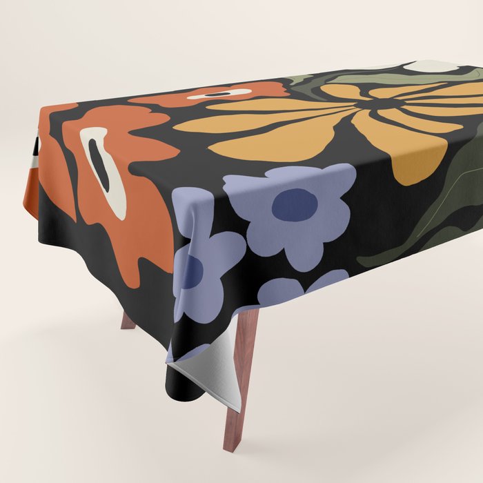 Summer floral night Tablecloth Gallery Image 1