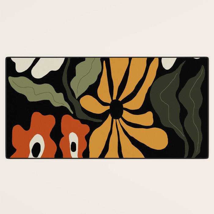 Summer floral night Desk Mat Gallery Image 3