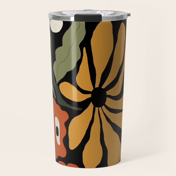 Summer floral night Travel Mug Gallery Image 1