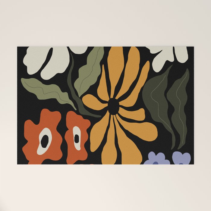 Summer floral night Welcome Mat Gallery Image 1