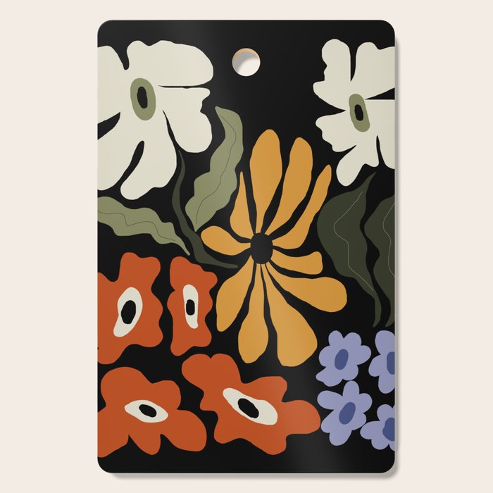 Summer floral night Cutting Board Gallery Image 1