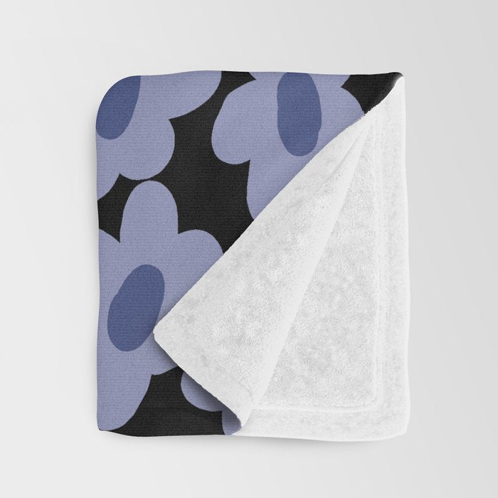 Summer floral night Throw Blanket Gallery Image 3