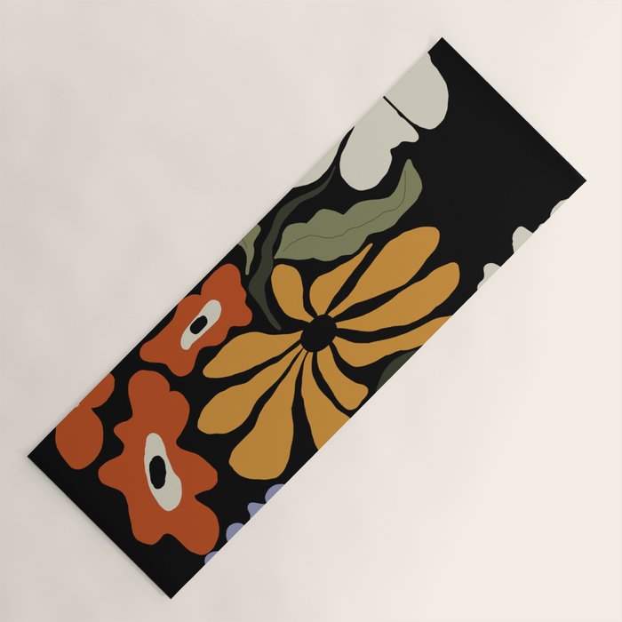 Summer floral night Yoga Mat Gallery Image 1