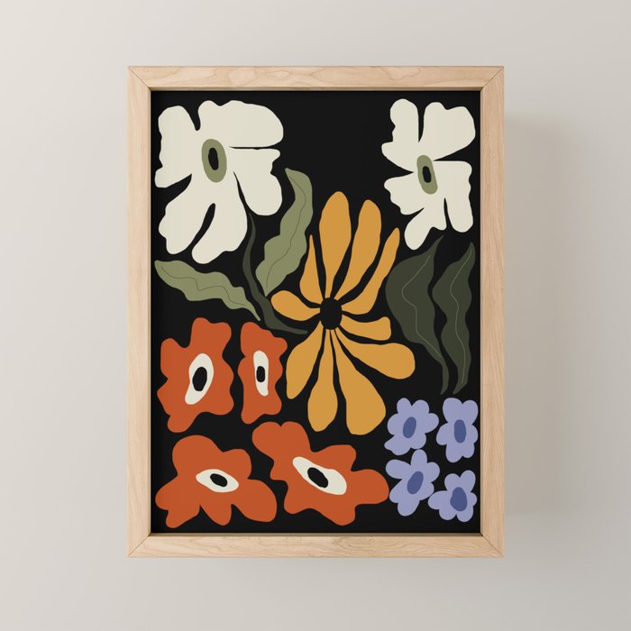 Summer floral night Mini Art Print Gallery Image 1