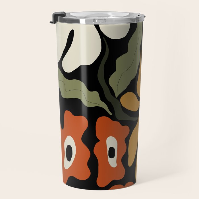 Summer floral night Travel Mug Gallery Image 3
