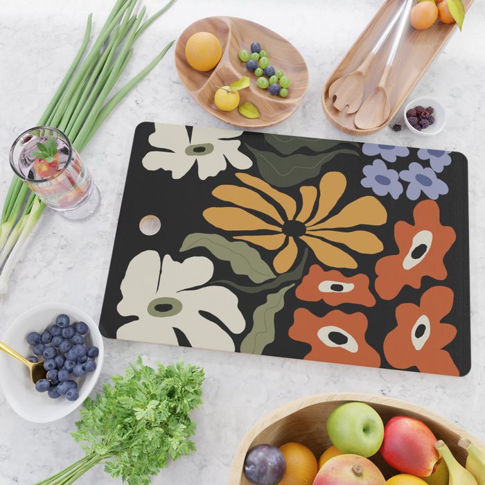 Summer floral night Cutting Board Gallery Image 2