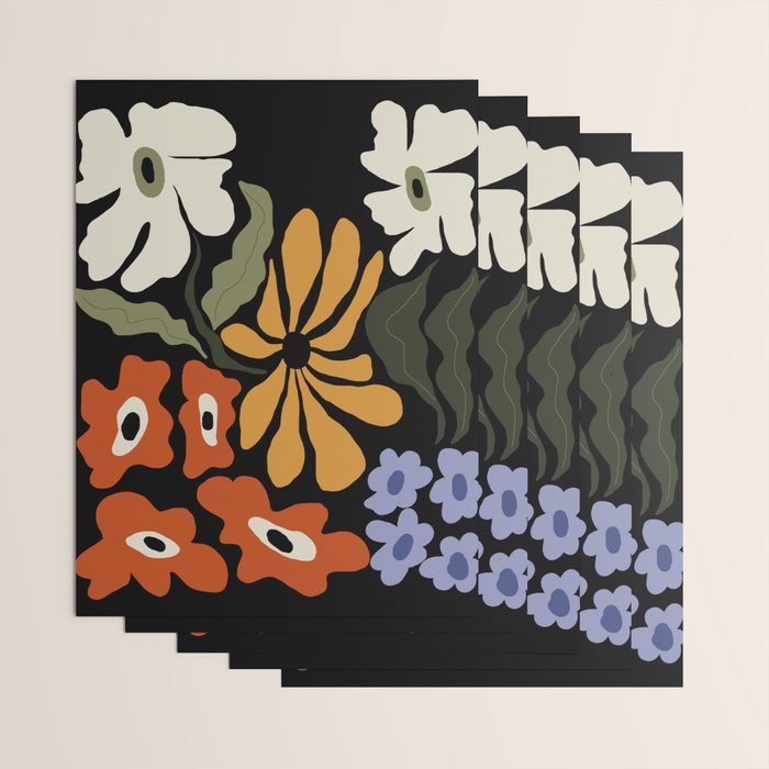 Summer floral night Wrapping Paper Gallery Image 3