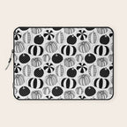 Black and white pumpkin vegetable pattern Laptop Sleeve Gallery Image 1