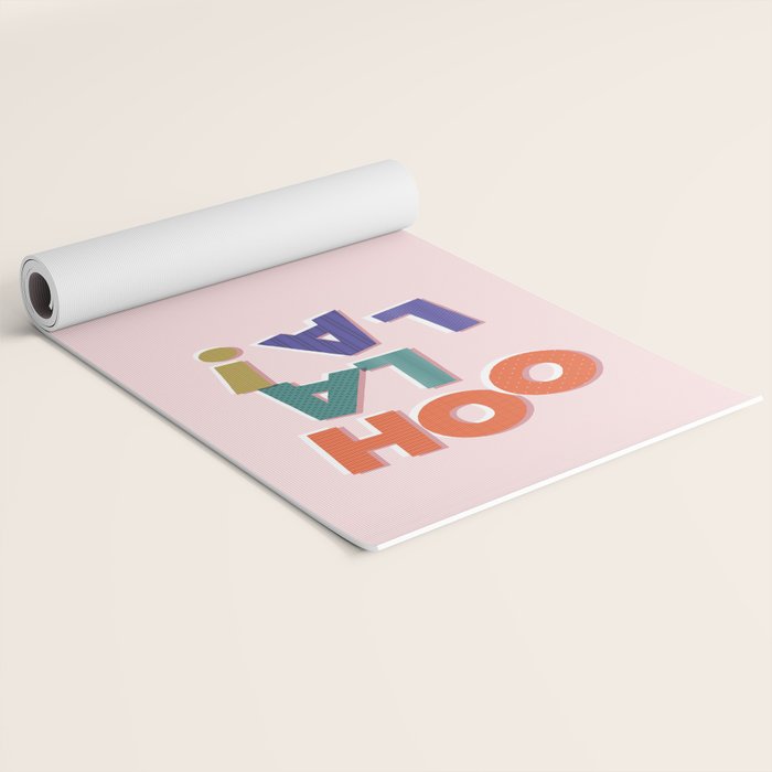 OOH LA LA! colorful french typography Yoga Mat Gallery Image 2