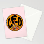 Leo Peace Sign Stationery Card Gallery Image 2