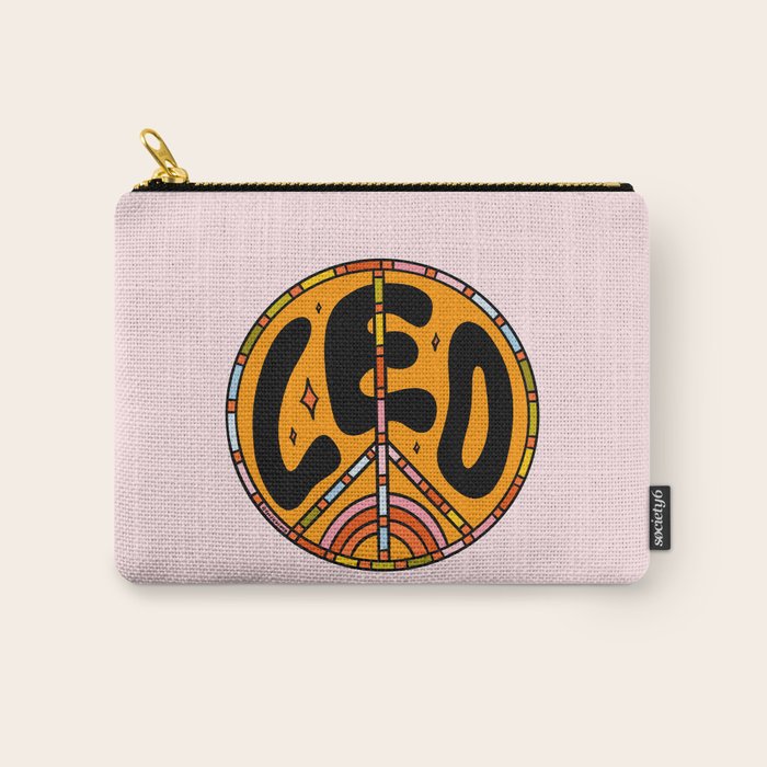 Leo Peace Sign Carry All Pouch Gallery Image 1