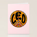 Leo Peace Sign Stationery Card Gallery Image 2